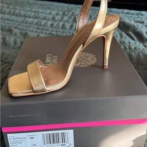 Vince Camuto Metallic Gold Heels